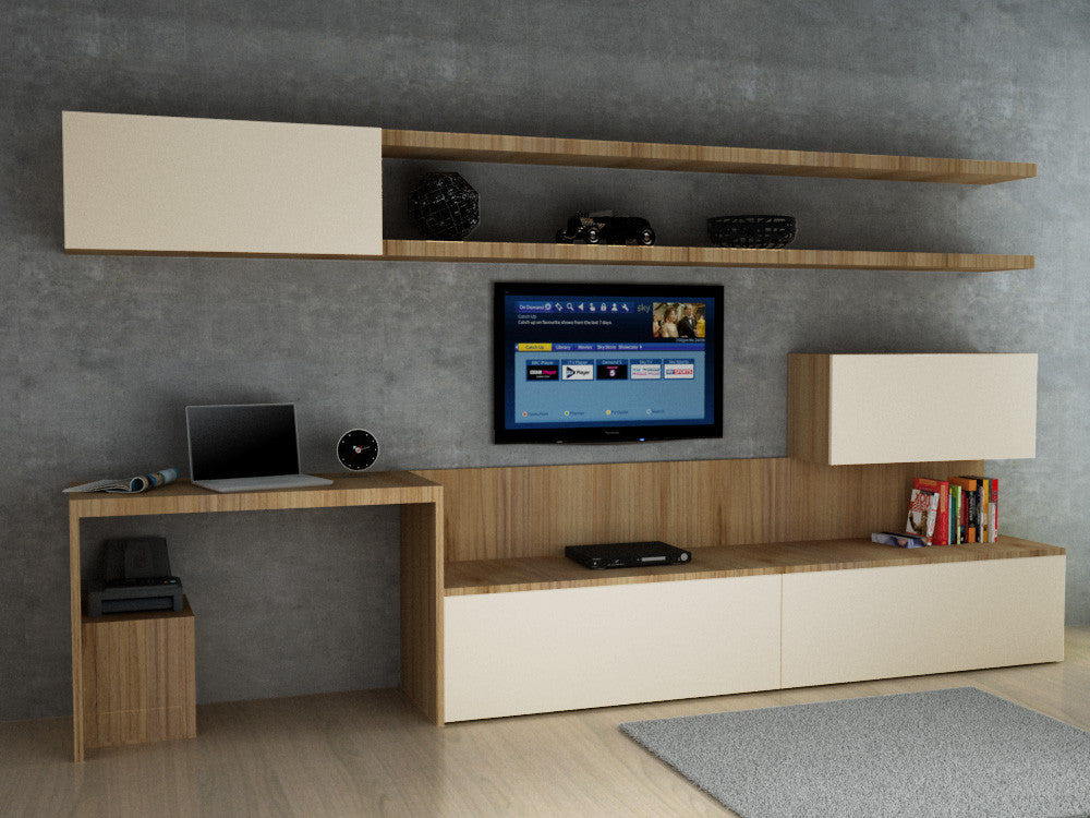 TV UNIT WITH STUDY TABLE
